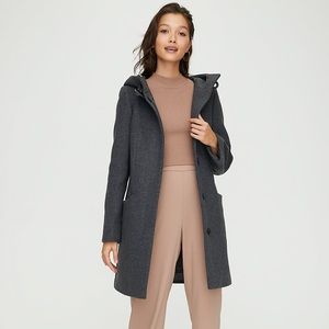 Aritzia Babaton Pearce Wool Coat Charcoal Gray - Size Small